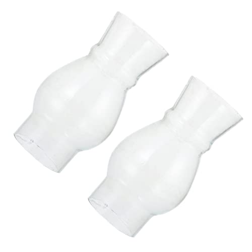 2 Stücke Glas Öllampe Lampenschirm Ersatzglas Lampenglas Ersatz Petroleum Laterne Kerosin Lampe Ersatzschirm Vintage Hängelampe Schirm Tischlampe Wandlampe Stehlampe Balkon Terrassen Garten Deko von Luxshiny