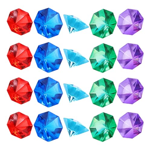 Luxshiny 1 Packung Bunter Diamant Packung Dekorative Kristalljuwelen für Hochzeiten Partys und Bastelprojekte Gemischte Farben als Tischdekoration oder Vasenfüller von Luxshiny