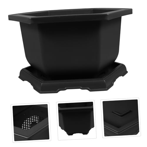 Luxshiny 1 Satz Bonsai Topf mit Untersetzer Sechseckige Pflanzgefäße Robustem Kunststoff für und Außengebrauch für Fensterbänke Balkone und Garten Dekoration Luxshiny 1 Satz Bonsai Topf mit Untersetzer Sechseckige Pflanzgefäße Robustem Kunststoff für und Außengebrauch für Fensterbänke Balkone und Garten Dekoration von Luxshiny