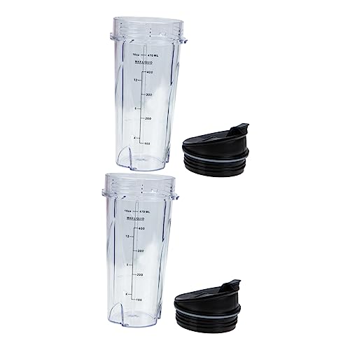 Luxshiny 1 Satz Ersatzbecher Set für Mixer Unzen Kunststoffbecher mit Deckel Praktische Wiederverwendbare für Blender für Zuhause und Unterwegs Luxshiny 1 Satz Ersatzbecher Set für Mixer Unzen Kunststoffbecher mit Deckel Praktische Wiederverwendbare für Blender für Zuhause und Unterwegs von Luxshiny