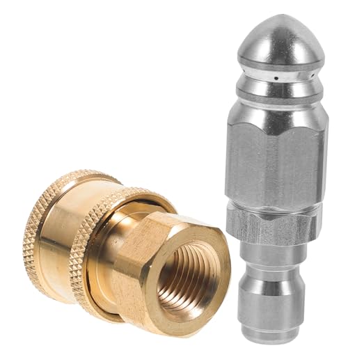 Luxshiny 1 Satz Hochdruck Gartenbrause Set Schnellanschluss Düse für Gartenschlauch Ergonomisches Design Müheloses Entfernen von Schmutz und Verstopfungen Langlebig und Zuverlässig für von Luxshiny