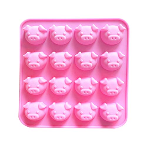 Luxshiny 1 Stück 16 Schweinchen Backform Diy Backformen Gummiartiges Silikon Eiswürfel Backgelee Silikonformen Für Ferkel Formen Für Schweinekuchen Schokolade Silikonkuchen Tier 3d Mini von Luxshiny