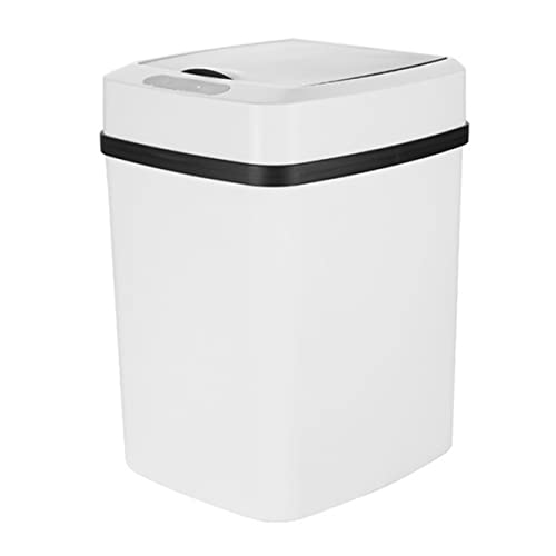 Luxshiny 1 Stück Automatischer Sensor Mülleimer mit Deckel Abfalleimer für Küche Wohnzimmer Badezimmer Geräuschloser Betrieb Energieeffizient Batteriebetrieben Design von Luxshiny