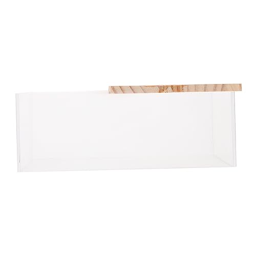 Luxshiny 1 Stück Hamster Sandbad Box aus Multifunktionale Badewanne mit Halcover für Kleintiere Transparentes Toilette oder Sandbad für Zwerghamster und Mäuse von Luxshiny