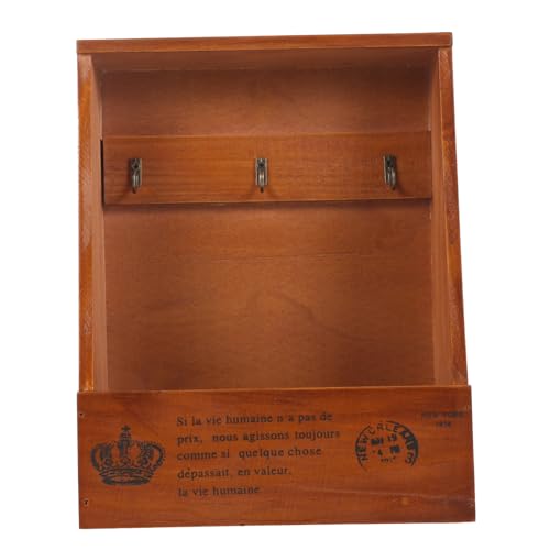 Luxshiny 1 Stück Retro Wandmontierte Holz Aufbewahrungsbox Schlüsselhalter für Zuhause Leicht Braun für Flur und Eingangsbereich und Praktisch Luxshiny 1 Stück Retro Wandmontierte Holz Aufbewahrungsbox Schlüsselhalter für Zuhause Leicht Braun für Flur und Eingangsbereich und Praktisch von Luxshiny