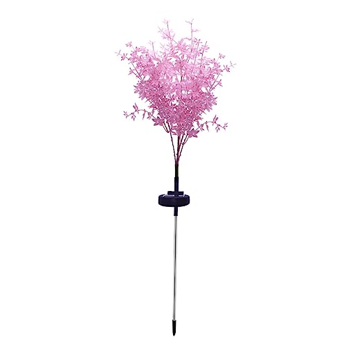 Luxshiny 1 Stück Solar Gartenlampe Imitierte Pflanze LED Außenleuchte Dekoration für Garten Einfache Installation Energieeinsparend Rosa von Luxshiny