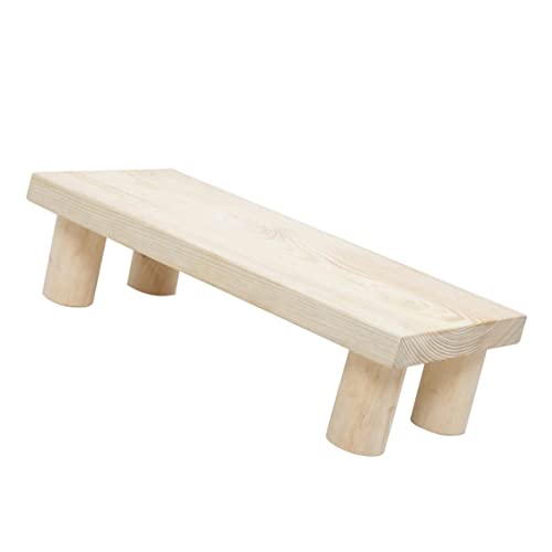 Luxshiny Holz Sitzhocker Natur Für Junge Mädchen Rutschfester Fußhocker Wendehocker Aus Holz Für Kindergarten Und Zuhause Kompakt Und Stapelbar von Luxshiny