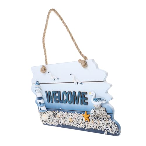 Luxshiny 1 Stück Willkommen Holzschild aus Hochwertigem Kiefernholz Mediterraner Hängendes Dekoschild für Haustür Stilvolles Willkommenszeichen für Garten Strand und Feste Einzigartiges Luxshiny 1 Stück Willkommen Holzschild aus Hochwertigem Kiefernholz Mediterraner Hängendes Dekoschild für Haustür Stilvolles Willkommenszeichen für Garten Strand und Feste Einzigartiges von Luxshiny