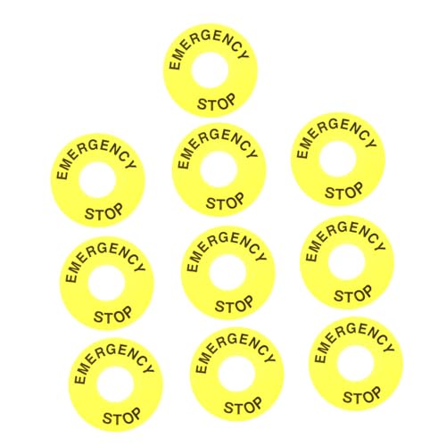 Luxshiny 10 Stück Not Aus Ring Alarmring für Notfallschalter Ersatz Not Aus Signal für Schnelle Identifikation Einfache Installation Auffälliges Design von Luxshiny