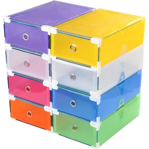 Luxshiny 10 Stück Stapelbare Schuhboxen aus PP Faltbare Aufbewahrungsboxen für Damen Dicke Schuhkartons mit Metallrand zur Organisation und Aufbewahrung von Schuhen und Accessoires Luxshiny 10 Stück Stapelbare Schuhboxen aus PP Faltbare Aufbewahrungsboxen für Damen Dicke Schuhkartons mit Metallrand zur Organisation und Aufbewahrung von Schuhen und Accessoires von Luxshiny