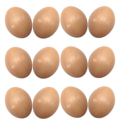 Luxshiny 12St nachgeahmte Eier Kinder Ostereier Plastic Easter Eggs Leere holzeier weiße plastikeier Spielzeug Ostern Requisiten Eier selber basteln gemalt schmücken pp von Luxshiny