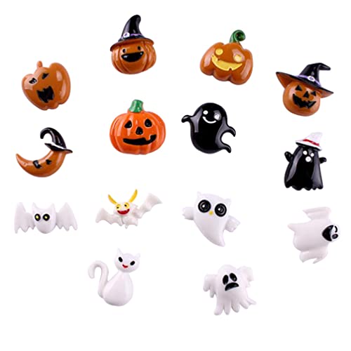 Luxshiny 14stücke Teiliges Halloween Resin Charms Zufällige Motive Für Schmuckherstellung Kühlschrank-magnete Und Bastelideen Leichte Dekoration Für Halloween-partybedarf Und von Luxshiny