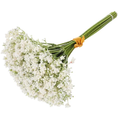 Luxshiny 16 Künstliche Schleierkraut-Blumen Künstliche Weiße Schleierkraut-Blumen Fühlen Sich Echt An Künstliche Schleierkraut-Blumenstrauß Für Hochzeit Blumenarrangement Party-Dekoration von Luxshiny