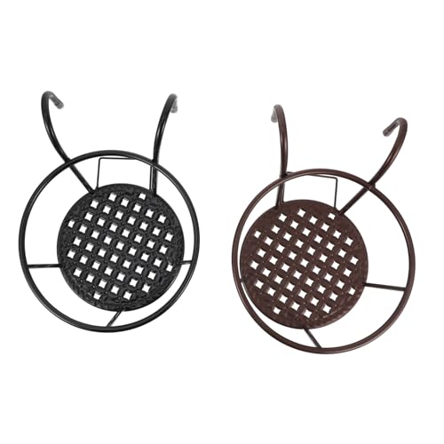 Luxshiny 2 STÜCK Wandhängende Blumenregale für Balkongeländer Blumentopf Ständer Schwarz und Antikbronze für Garten und Wohnraumdekoration von Luxshiny