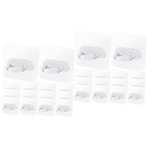 Luxshiny 2 Sätze Selbstklebende Haken Transparent Multifunktionale Wandhaken Für Sprühflaschen Handtücher Ohne Bohren Für Bad Büro 30 Stück * 2 von Luxshiny