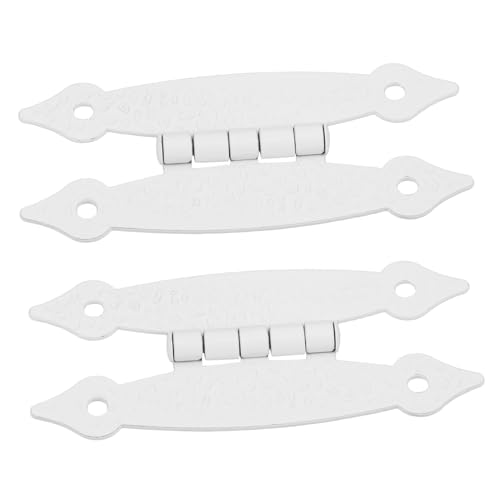 Luxshiny 2 Stück Antike Scharniere für Schranktüren Vintage Flush Mount Scharniere aus Robustem für Holzkisten und Schmuckkästchen Dekorative Möbelbeschläge Weiß Luxshiny 2 Stück Antike Scharniere für Schranktüren Vintage Flush Mount Scharniere aus Robustem für Holzkisten und Schmuckkästchen Dekorative Möbelbeschläge Weiß von Luxshiny