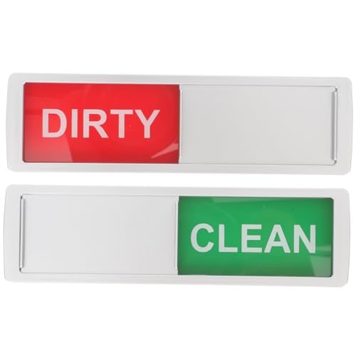 Luxshiny 2 Stück Geschirrspüler Magnet Clean Dirty Zeichen Flexibles Rostfreies Design für Einfache Nutzung Küche und Waschraum Doppelseitiges Auffälliges Schild zur Kennzeichnung von von Luxshiny