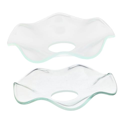 Luxshiny 2 Stück Glasschale Für Aromatherapie Lampe Stabkerzenwachshalter Transparenter Kerzenwachshalter Kerzentropffängerhalter Wachstropffänger Für Kerzen Stabkerzentropffänger von Luxshiny