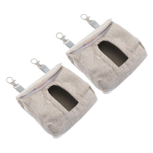 Luxshiny 2 Stück Guinea Pig Futterbeutel Braun Wiederverwendbarer Heuhalter mit Fenster Faltbar und Robust Geeignet für Meerschweinchen Kaninchen Hamster und Kleine Nager Platzsparend und von Luxshiny