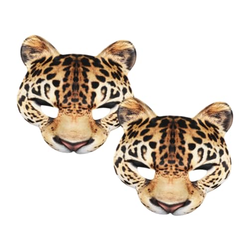 Luxshiny 2 Stück Halloween Leopardenmaske Dekorative Gesichtsmaske für Karneval und Kostümpartys Kreative Tiermaske für Cosplay und Feste Luxshiny 2 Stück Halloween Leopardenmaske Dekorative Gesichtsmaske für Karneval und Kostümpartys Kreative Tiermaske für Cosplay und Feste von Luxshiny