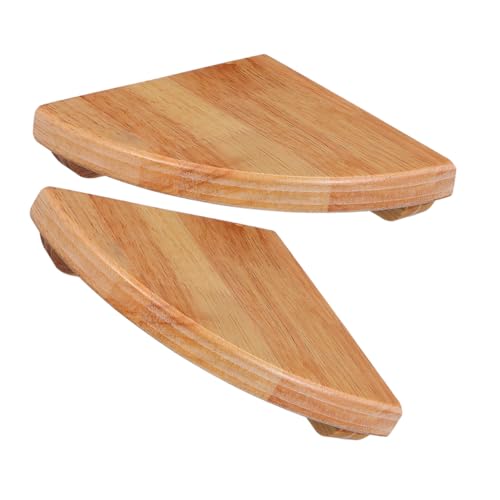 Luxshiny 2stücke Holz Eckregal Wandmontierter Fächerregal Für Wohnraum Schlafzimmer Oder Badezimmer Dekorativer Aufbewahrungsorganizer Vielseitig Einsetzbar Aus Stabilem Holz von Luxshiny