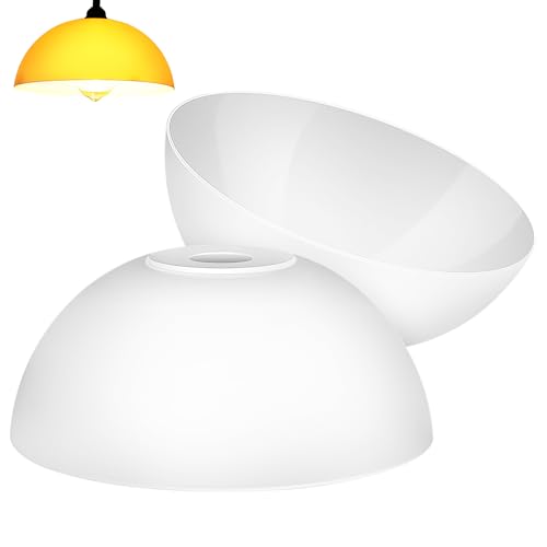 Luxshiny 2 Stück Kunststoff-Lampenschirm-Ersatz 10 Zoll Schüssel-Lampenschirme Steh - Weiße -Abdeckungen Für Stehlampen Tischlampen von Luxshiny