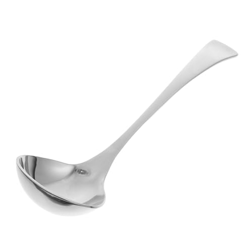 Luxshiny 2 Stück Löffel aus Edelstahl Minzsauce-Servierkelle Eis Tee -Löffel Soßenkelle zum Servieren Saucenkelle Küchenkelle mit langem Griff Soßenlöffel zum Servieren Edelstahl 304 Silber von Luxshiny