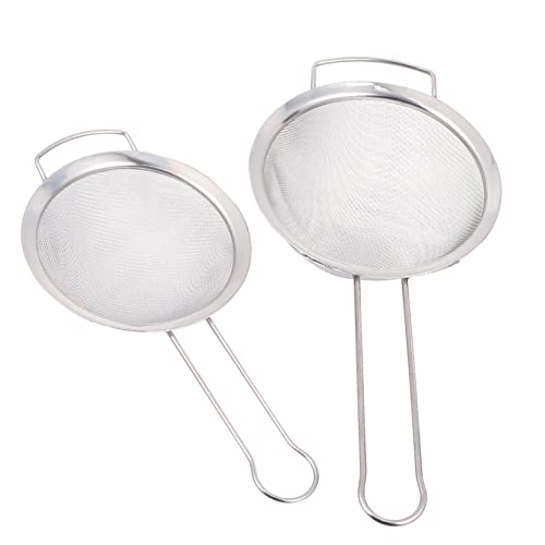 Luxshiny 2 Stück Mehlsieb Teilig Hochwertiger Mehlsifter und Küchensieb Sifting Strainer für Langanhaltende Nutzung Einfach zu Reinigen und Sicher der Handhabung für Backen und Kochen von Luxshiny