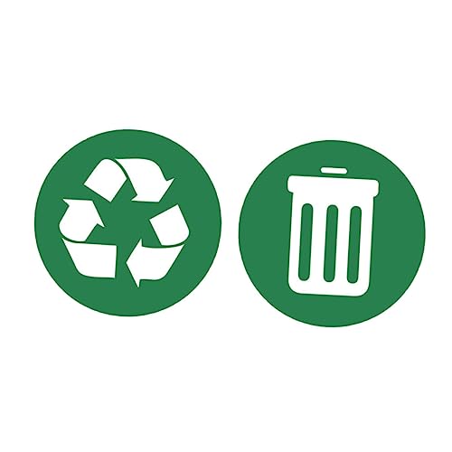 Luxshiny Mülltrennaufkleber 2 Stücke für Mülleimer Selbstklebende Recycling Etiketten zur Müllklassifizierung Abfallbehälter Aufkleber für Restmüll Bio und Papier von Luxshiny