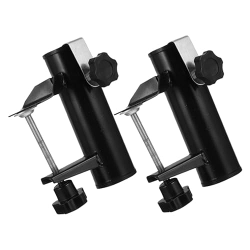 Luxshiny 2 Stück Sonnenschirmhalter Clip Universeller Parasol Support für Garten Balkon und Strand Sicherer Stand für Sonnenschirme bis Installieren und Transportieren von Luxshiny
