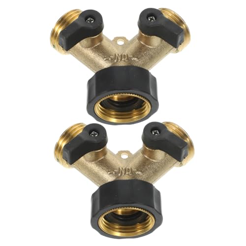Luxshiny 2 Stück Y Messing Schlauchverbinder Garten Wasseranschluss Verteiler Einfach zu Installierender Adapter für Gartenschläuche für Bewässerungssysteme und Sprinkler Luxshiny 2 Stück Y Messing Schlauchverbinder Garten Wasseranschluss Verteiler Einfach zu Installierender Adapter für Gartenschläuche für Bewässerungssysteme und Sprinkler von Luxshiny