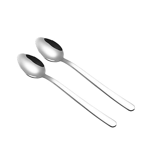 Luxshiny 2 Stück Zackenlöffel für Desserts und Babynahrung zum Auslösen von Grapefruit und Obst Küchenutensilien aus Hochwertigem Luxshiny 2 Stück Zackenlöffel für Desserts und Babynahrung zum Auslösen von Grapefruit und Obst Küchenutensilien aus Hochwertigem von Luxshiny