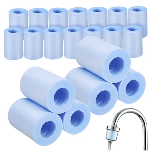 Luxshiny 20 Stück Duschfilter Baumwollfilter Ersatz für Wasserfilter Universeller Duschkopf Filter Effiziente Filterung für Sauberes Wasser im Badezimmer von Luxshiny