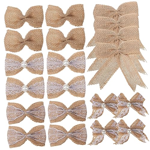 Luxshiny 20 Stück Weihnachtsbögen aus Jute für Baum und Geschenkschmuck Handgefertigte Deko Schleifen Designs für Bastelprojekte und Festliche Dekoration Luxshiny 20 Stück Weihnachtsbögen aus Jute für Baum und Geschenkschmuck Handgefertigte Deko Schleifen Designs für Bastelprojekte und Festliche Dekoration von Luxshiny