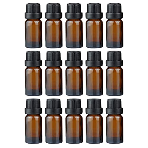 Luxshiny 20 Stücke Glas Ätherische Öl Fläschchen Leer Ölflaschen Nachfüllbar Leer Apothekerflasche Glasflaschen Flüssigseifenspender für Öle Makeup 15ml von Luxshiny