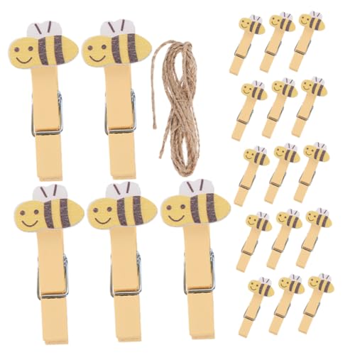 Luxshiny 20stücke Wäscheklammern Zum Basteln Mini Holz Fotoklammern Für Dekorative Bilder Und Snack-Clips Wiederverwendbar Mit Seil Luxshiny 20stücke Wäscheklammern Zum Basteln Mini Holz Fotoklammern Für Dekorative Bilder Und Snack-Clips Wiederverwendbar Mit Seil von Luxshiny