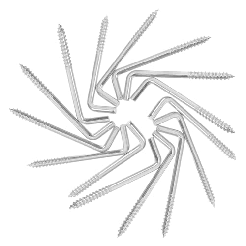 Luxshiny 24 Stück Förmige Wandhaken mit Selbstschneidender Funktion Quadratische Biege Haken zur Aufbewahrung von Medaillen Schmuck und Werkzeugen für Küchen und von Luxshiny
