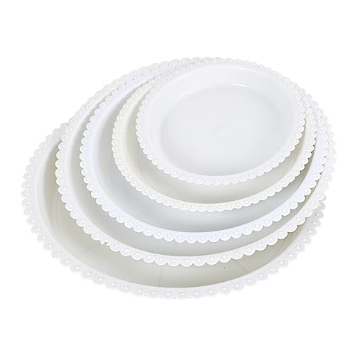 Luxshiny 25 Stück Runder Blumentopf Untersetzer Robuste Leichtgewichtige Kunststoff Paletten für Pflanzen zum Schutz Einfachen Bewässerung im Garten und Innenbereich von Luxshiny