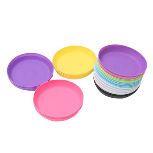 Luxshiny 25Stücke Blumentopf Untersetzer Kunststoff Runde Blumentopfplatten Wasserdichtes Design für Pflanzen für Garten und Balkon Außen Innen von Luxshiny