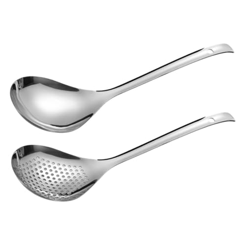 Luxshiny 2stücke Küchensieb Und Sieblöffel Aus Edelstahl Weithalsdesign Für Nudeln Und Suppe Feines Netz Für Effektive Filterung Ergonomischer Griff Für Bequemes Kochen von Luxshiny