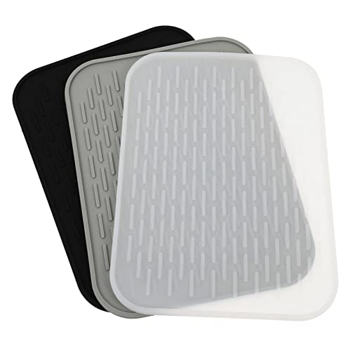 Luxshiny 3 Stück Silikon Abflussmatte Set Hitzebeständige Rutschfeste Küchenunterlage zum Abtropfen von Geschirr für Spüle Trockenmatte für Obst und Gemüse Leicht zu Zufällige Farbe Luxshiny 3 Stück Silikon Abflussmatte Set Hitzebeständige Rutschfeste Küchenunterlage zum Abtropfen von Geschirr für Spüle Trockenmatte für Obst und Gemüse Leicht zu Zufällige Farbe von Luxshiny