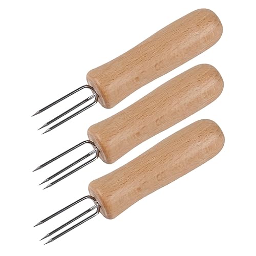Luxshiny 3 Stück Teiliges Bbq Maisgabeln mit Holzgriff Praktische Grillwerkzeuge für Obst Snacks und Camping Rostfrei und Einfach zu Reinigen Luxshiny 3 Stück Teiliges Bbq Maisgabeln mit Holzgriff Praktische Grillwerkzeuge für Obst Snacks und Camping Rostfrei und Einfach zu Reinigen von Luxshiny