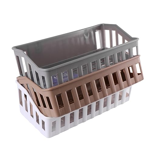 Luxshiny 3 Stück Teiliges Punch Wandregal Set aus Kunststoff Selbstklebendes Aufbewahrungsregal mit Saugnapftechnologie für Badezimmer Küche Glatte Oberflächen Beige Hellgrau Hellkaffee von Luxshiny