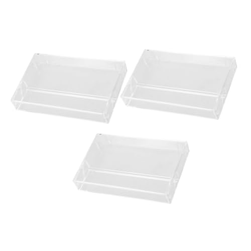 Luxshiny 3stücke Transparente Kassetten-aufbewahrungsbox Audiokassettenhalter Leerer Kunststoffkassettenhülle Durchsichtiger Desktop-Organizer Für Sammler von Luxshiny