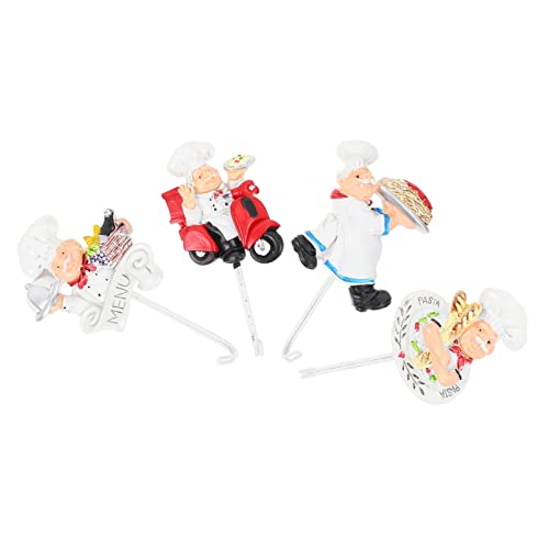 Luxshiny 4 Stück Kreative Teiliges Set Klebehaken für Küche Cartoon Koch Wanddekoration Rider Pasta Brot Obst Selbstklebende Wandhaken für Küche Bad und Flur Weiß Luxshiny 4 Stück Kreative Teiliges Set Klebehaken für Küche Cartoon Koch Wanddekoration Rider Pasta Brot Obst Selbstklebende Wandhaken für Küche Bad und Flur Weiß von Luxshiny