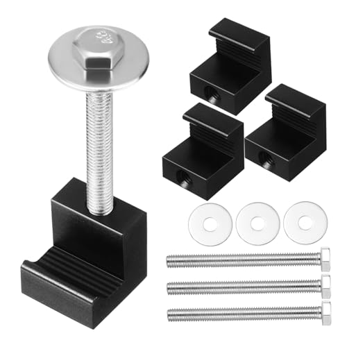 Luxshiny 4 Stück Teiliges Aluminiumlegierung Werkzeugkasten Klemmen für Pickup Truck J Haken Montageklemmen für Sicheres Befestigen von Werkzeugkästen Robust und Leicht für von Luxshiny