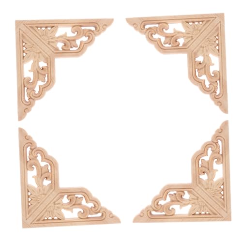 Luxshiny 4 Stück Teiliges Massivholz Holzornamente für Möbel Unbemalt Holzapplikationen Eckverzierung DIY Dekoration für Türen Schränke Fenster Rahmen Luxshiny 4 Stück Teiliges Massivholz Holzornamente für Möbel Unbemalt Holzapplikationen Eckverzierung DIY Dekoration für Türen Schränke Fenster Rahmen von Luxshiny