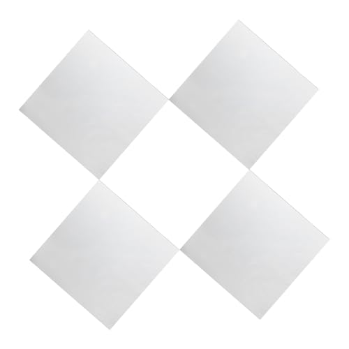 Luxshiny 4 Stück Teiliges Selbstklebende Wandspiegel für Studentenwohnheime Verstellbare Spiegelfliesen für Schlafzimmer Badezimmer Hochauflösender Klebespiegel von Luxshiny