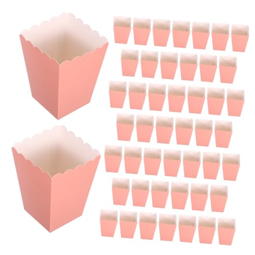 Luxshiny 48 Stück Teiliges Faltbare Popcornboxen aus Stabilem Quadratisch mit Offenem Deckel Vielseitige Snackbehälter für Popcorn Pommes Süßigkeiten bei Filmabenden Kinderpartys von Luxshiny