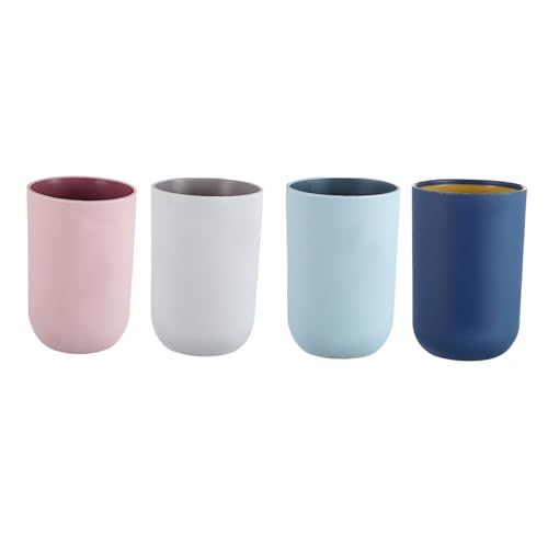 Luxshiny 4stücke Einfache Zahnbürstenbecher Mundspülbecher Für Badezimmer Küche Und Camping rutschfeste Wiederverwendbare Tassen Aus Hochwertigem Material von Luxshiny